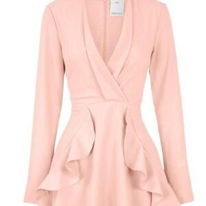 Small C/Meo Collective Ultralight Long Sleeve Ruffle Dress